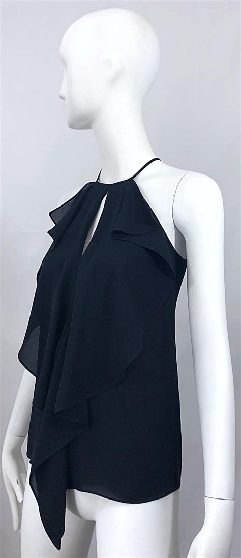 michael michael kors chiffon sleeveless blouse black 